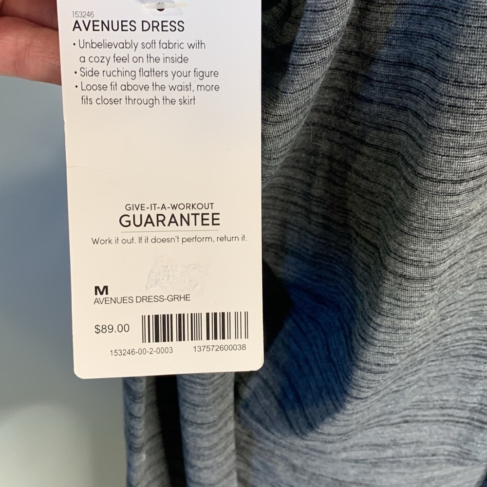 NWT Athleta ‘Avenues’ long sleeve soft stretch knit dress with side ruching M - Picture 5 of 11